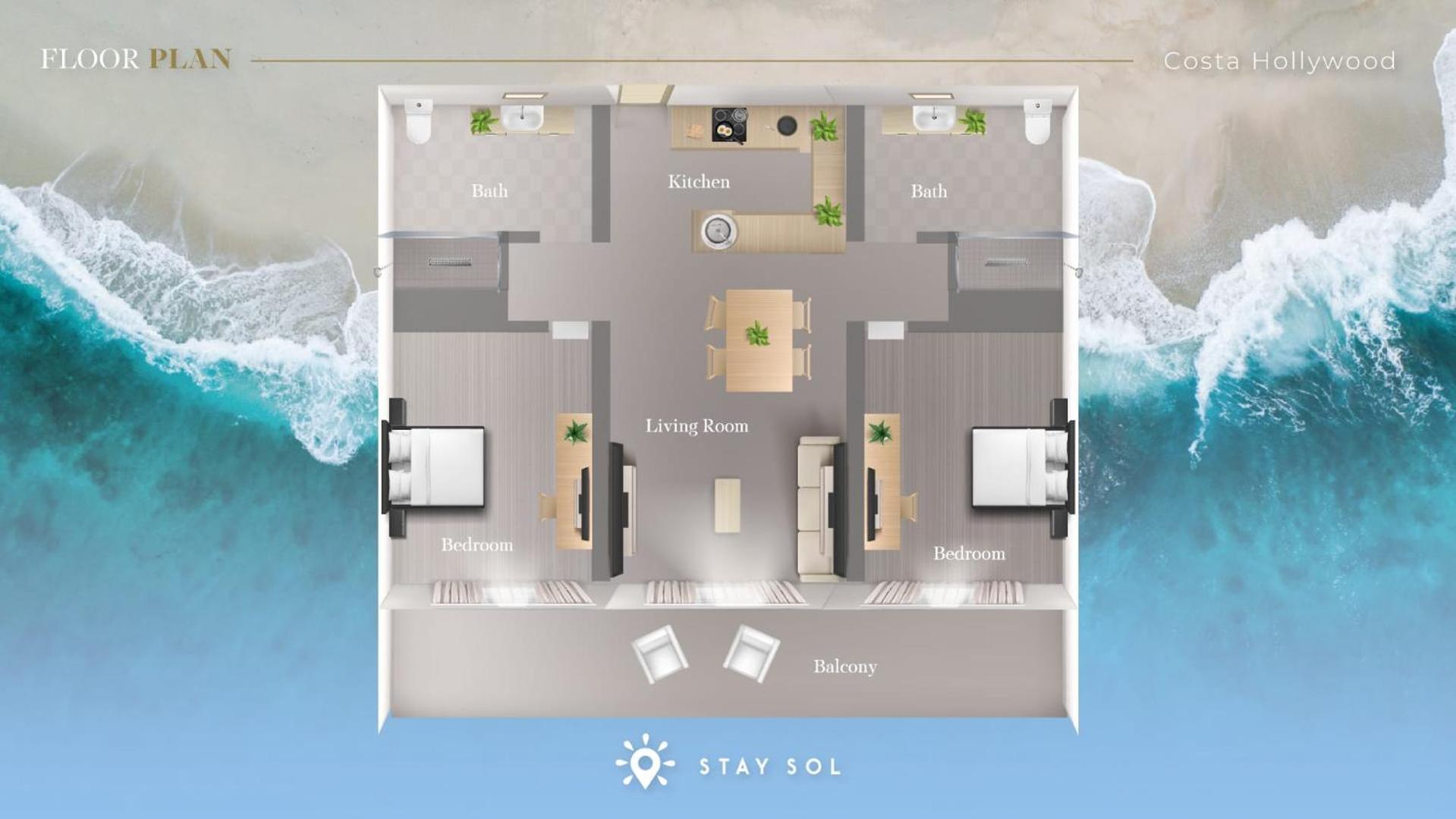 Apartment With Bay View Balcony - Pool - Up To 6 - Gym Hollywood Kültér fotó